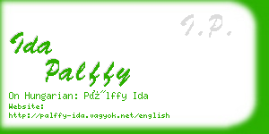 ida palffy business card